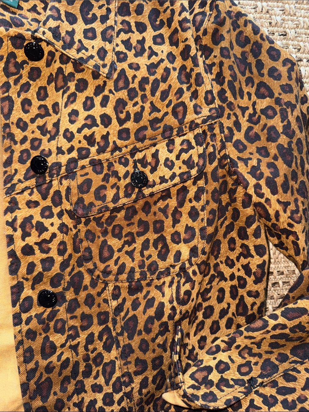 Lauren Jeans Co. Ralph Lauren Leopard Print Jacket - Brown & Black Animal Print - Picture 3 of 6